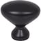 Elements 1-1/4" Overall Length Matte Black Oval Merryville Cabinet Knob 897L-MB - alternate 4